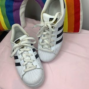 ADIDAS SUPERSTAR Black/white sz 7.5 wmns